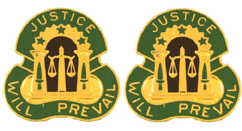 military police mp group insignia pair justice will prevail