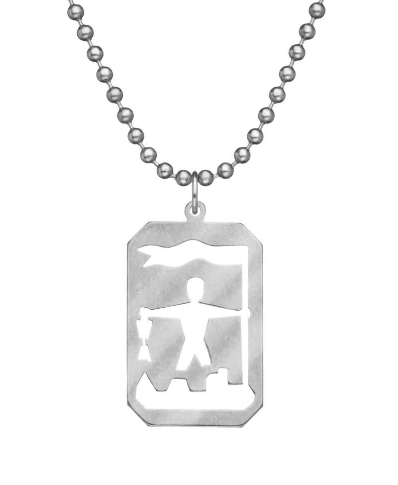 military saint florian necklace w dog tag chain clearance