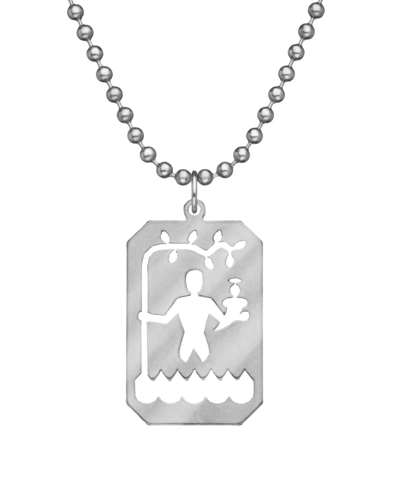 military st christopher necklace w dog tag chain limited clearance