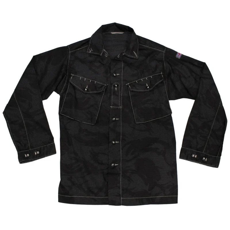 military surplus black combat jacket shirt