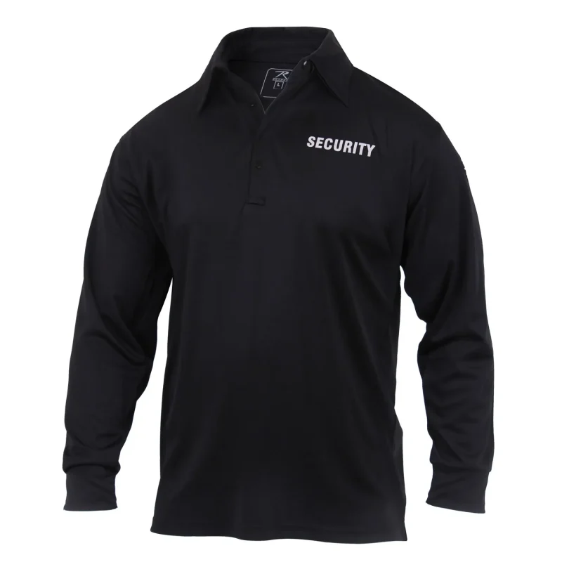 moisture wicking long sleeve security polo by rothco