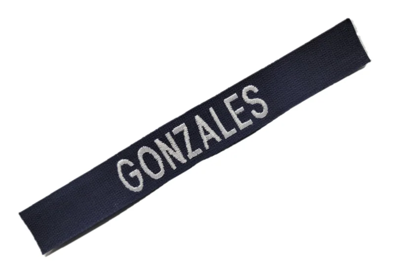 navy blue cotton webbing name tape sew on