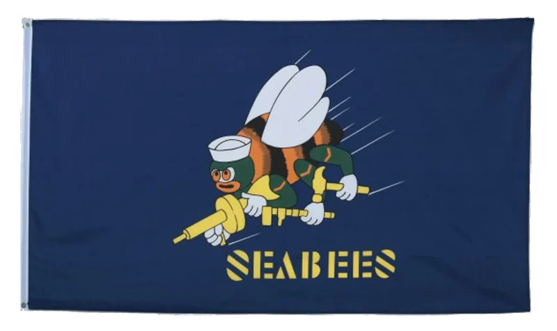 navy seabees 3x5 polyester flag clearance