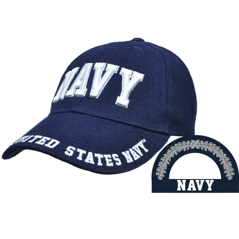 navy united states letters baseball cap