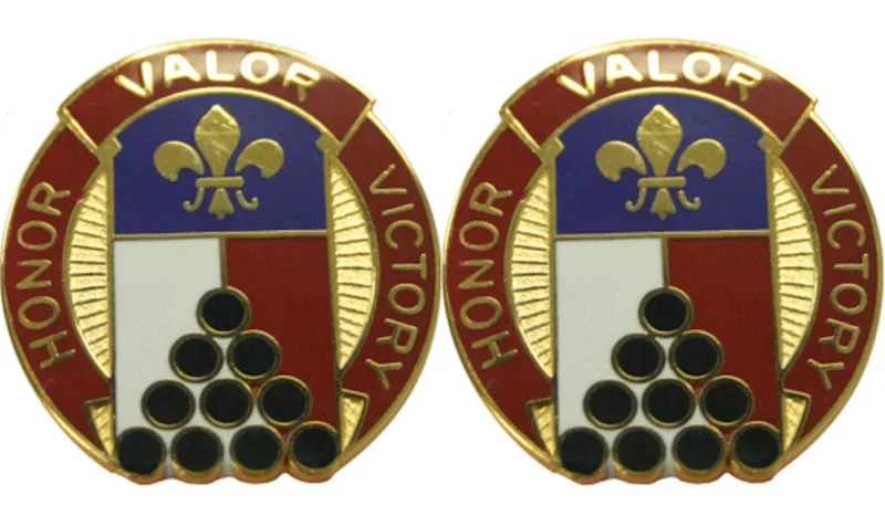 nc 113th field artillery insignia pair honor valor victory