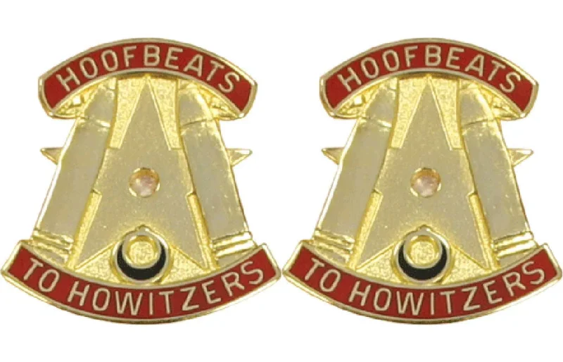 new york 209th field artillery unit insignia pair