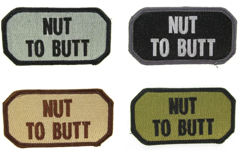 nut to butt morale patch assorted colors clearance