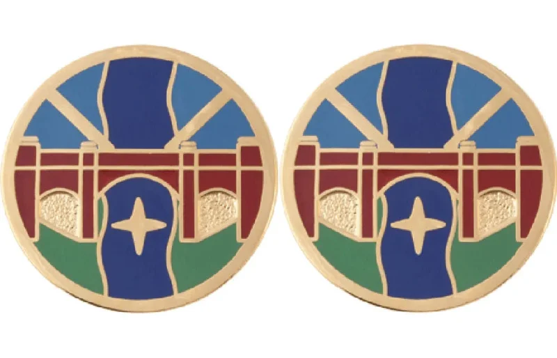 pair of 1st transportation agency unit insignia