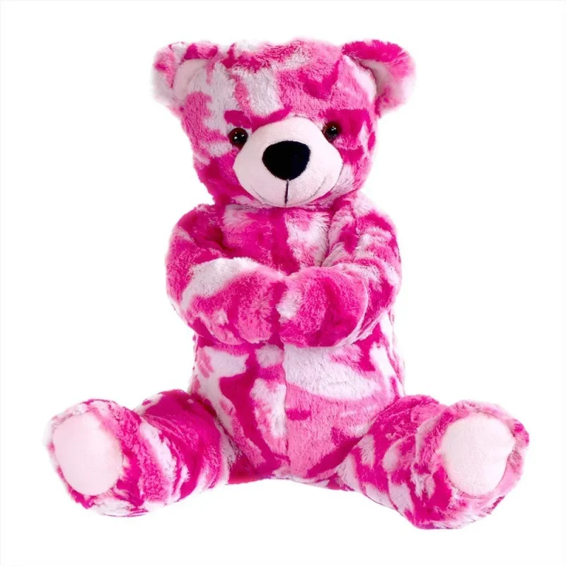 pink camo teddy bear plush toy 12