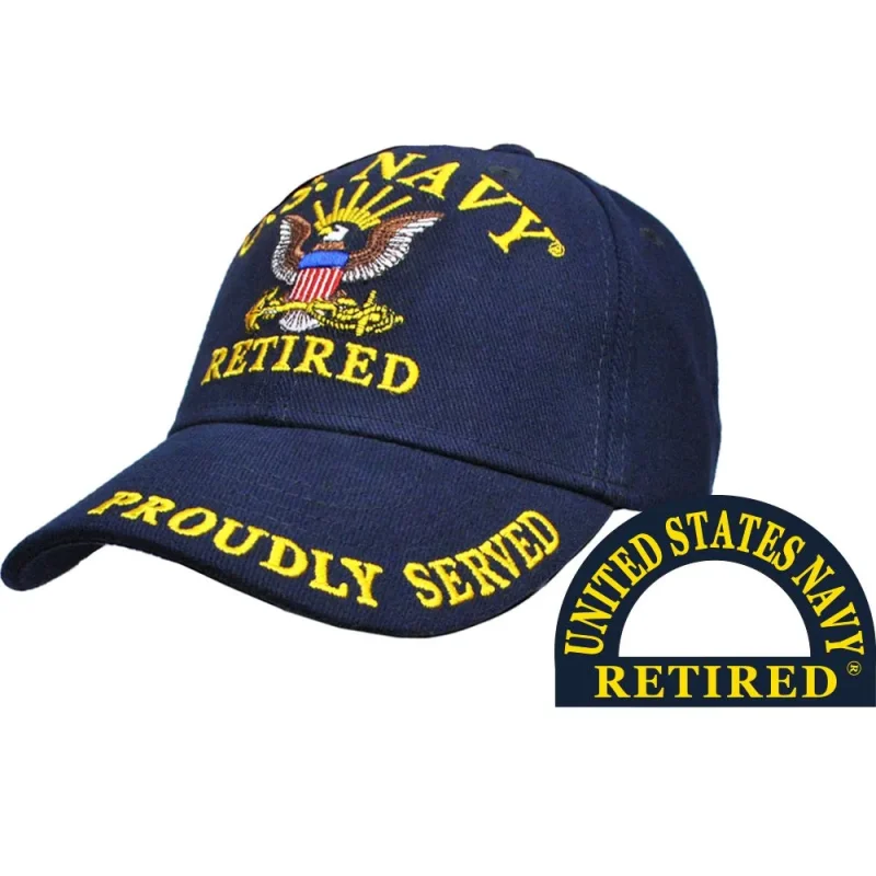 proudly served u s navy retired ball cap