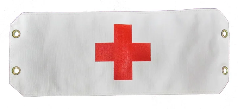 red cross armband with eyelets vinyl medic scaled