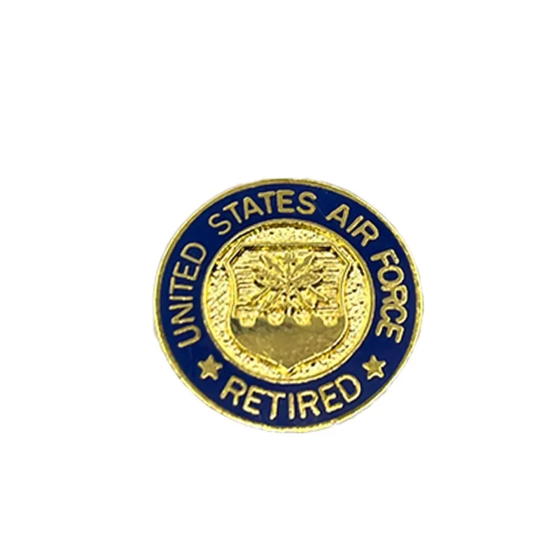 retired usaf metal pin