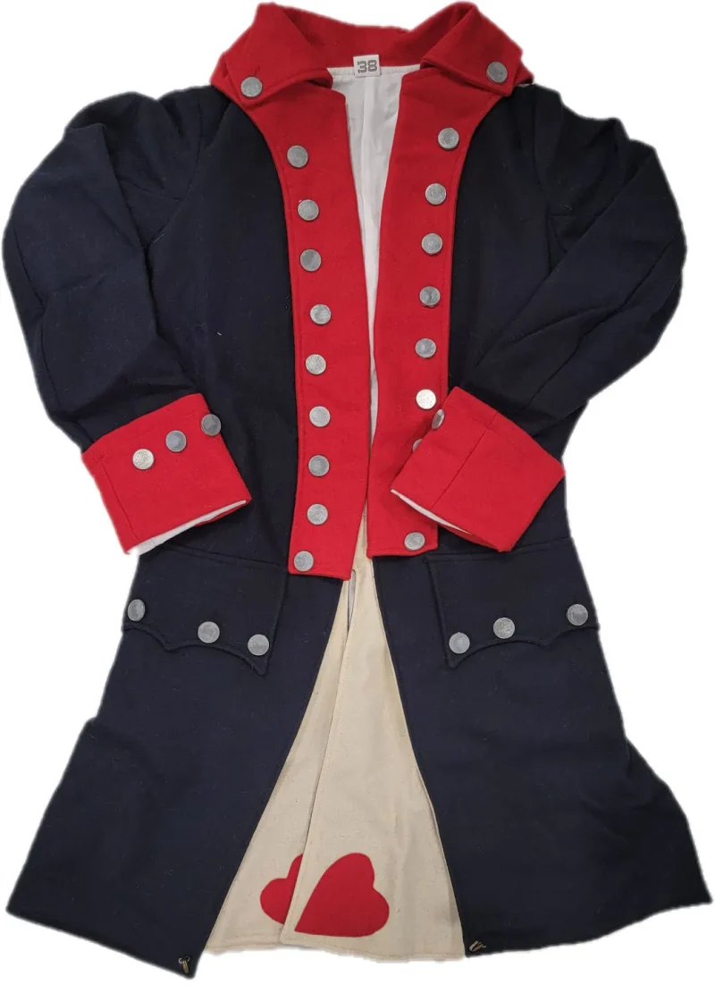 revolutionary war regimental coat red facing