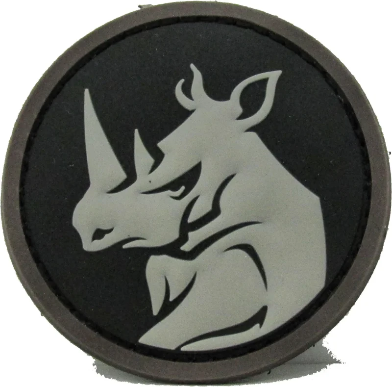 rhino head pvc morale patch mil spec monkey