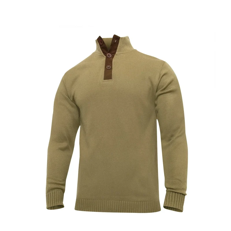 rothco 3 button suede accent sweater clearance