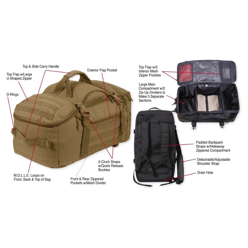 rothco 3 in 1 convertible tactical bag