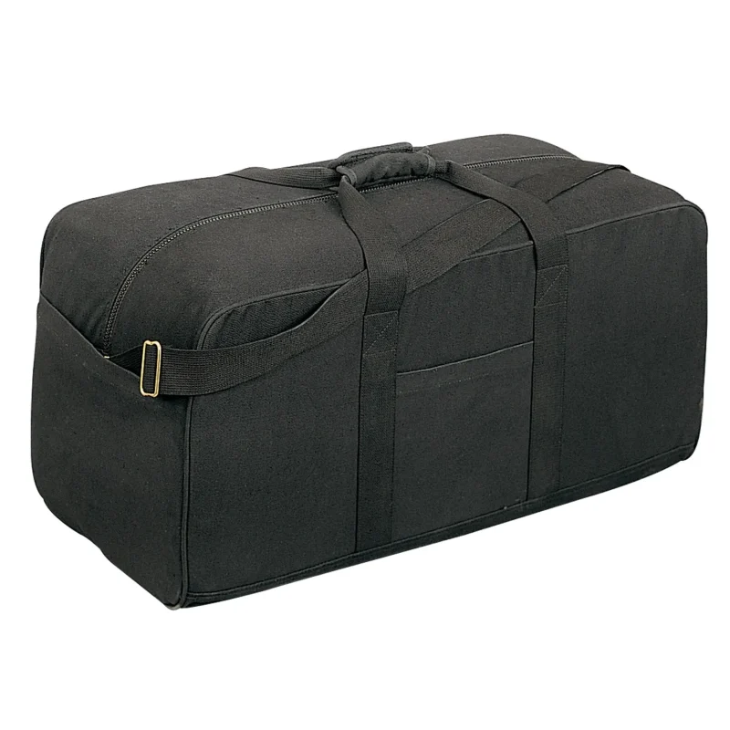 rothco black canvas assault cargo bag