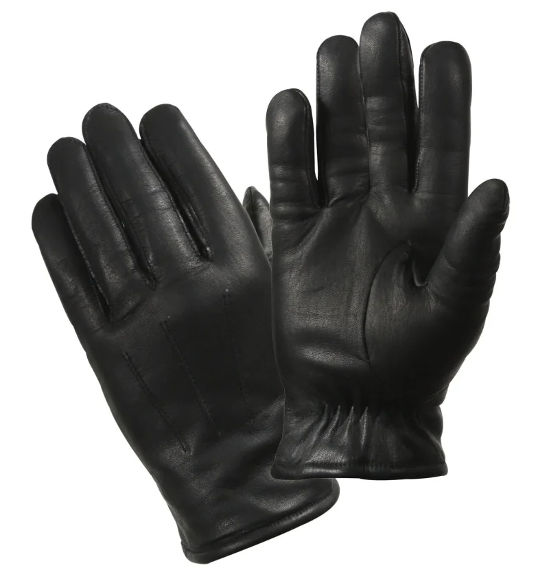 rothco black leather police gloves for cold weather