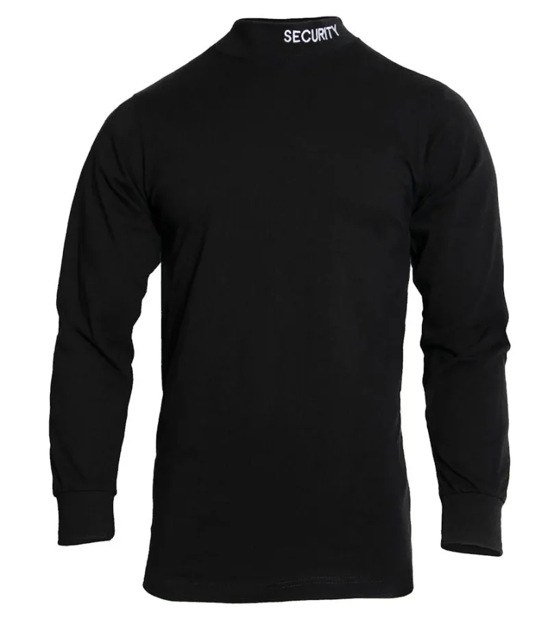 rothco black security mock turtleneck