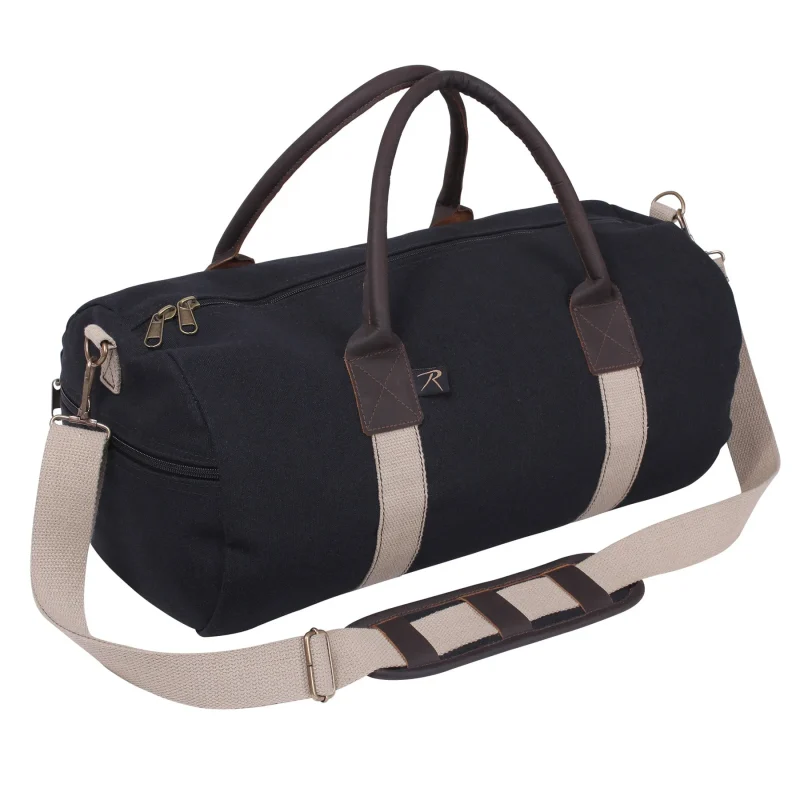 rothco canvas leather gym duffle bag