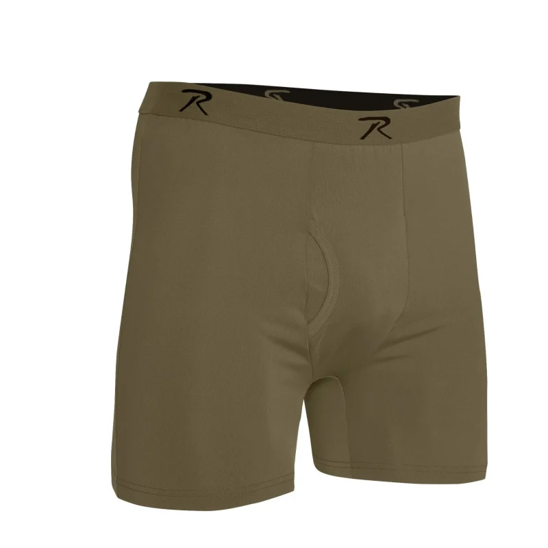 rothco coyote brown moisture wicking performance boxer shorts