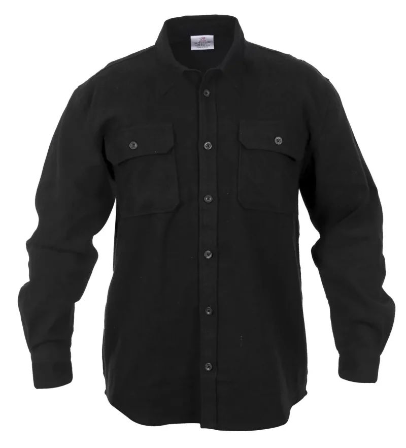 rothco heavyweight flannel shirt multiple colors