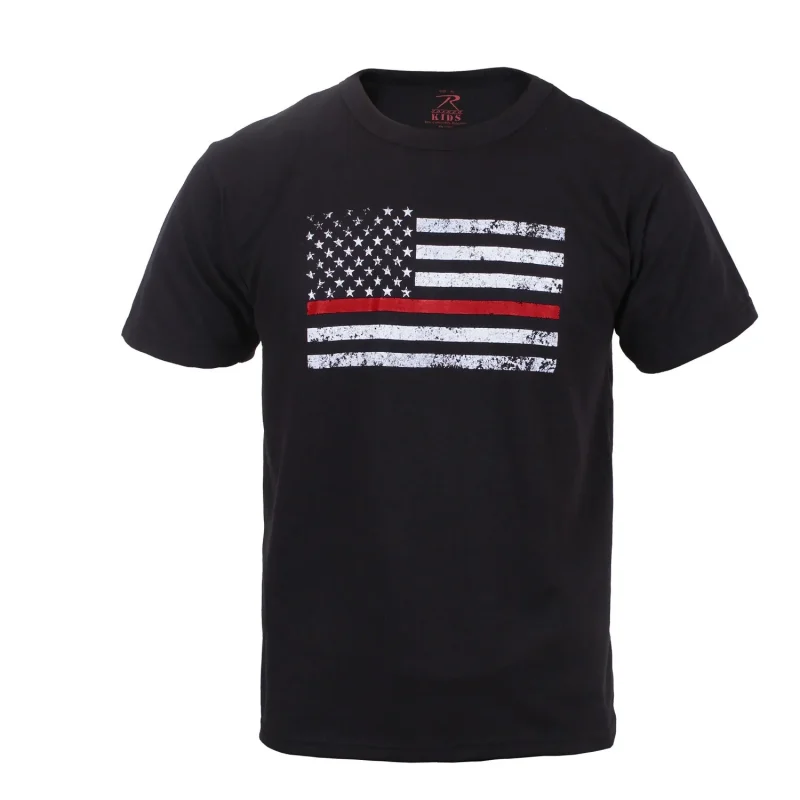 rothco kids thin red line t shirt lightweight comfortable design