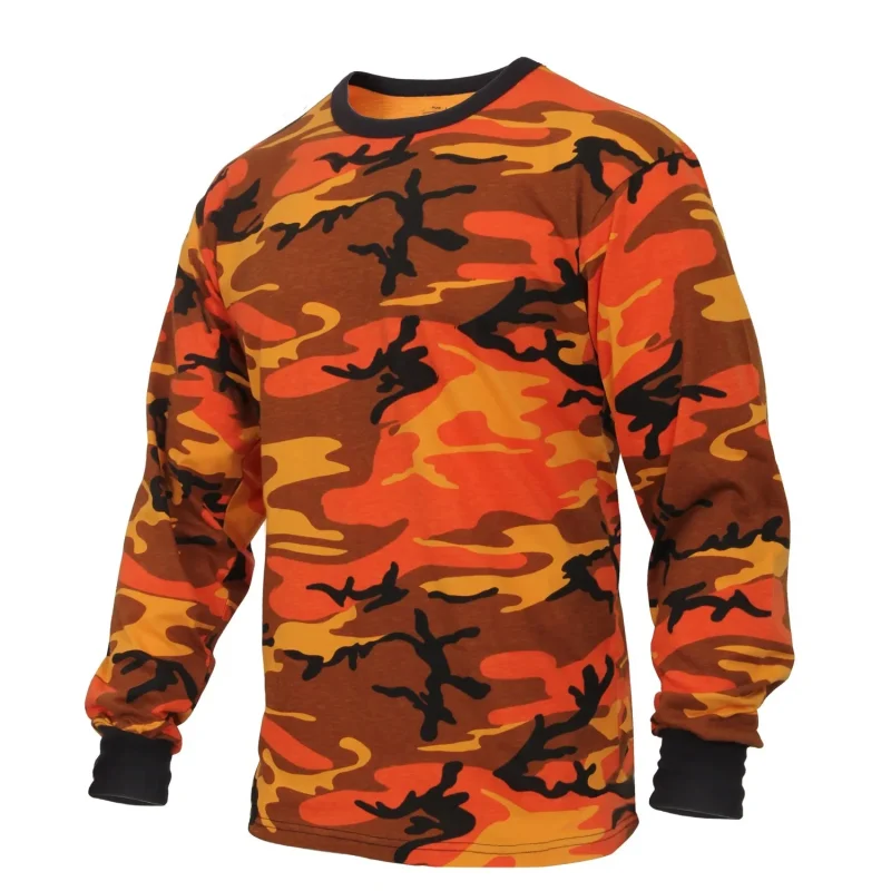 rothco long sleeve camo t shirt colored options