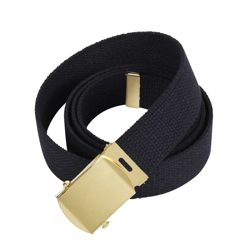 rothco military web belts 74 black w gold buckle