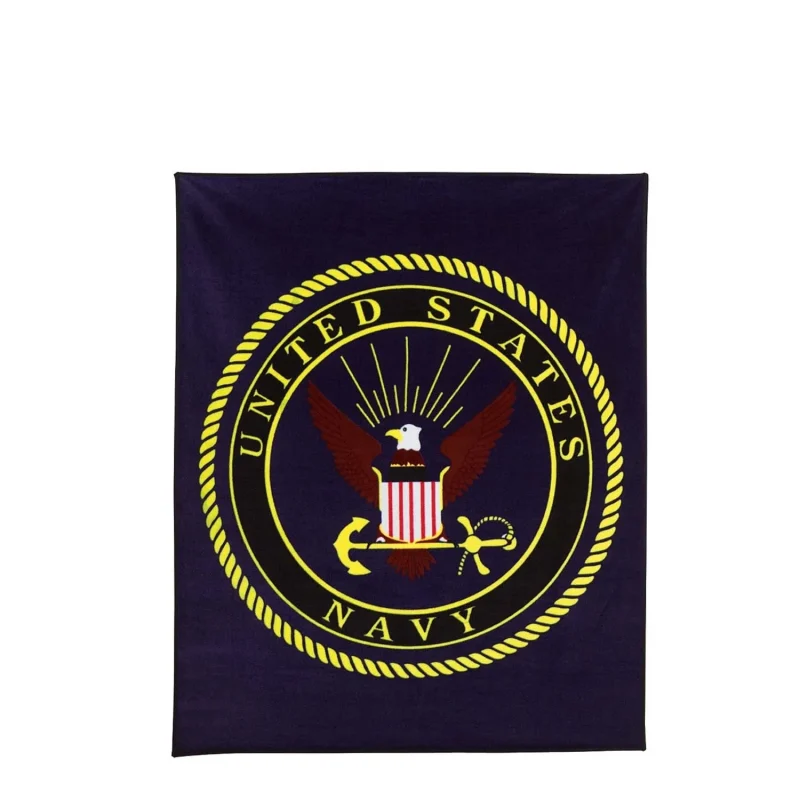 rothco navy fleece blankets military insignia