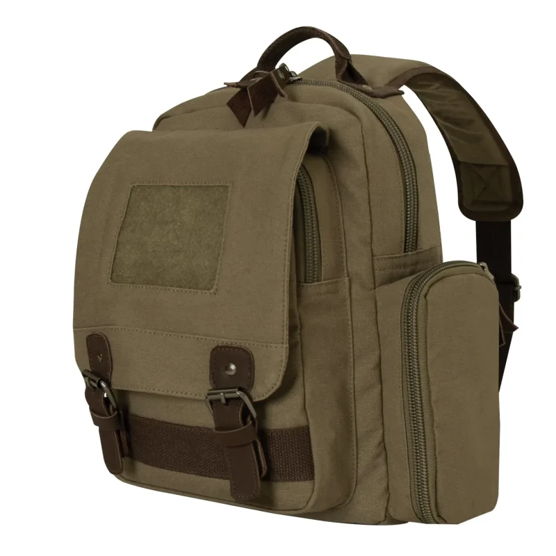 rothco olive drab vintage canvas sling bag