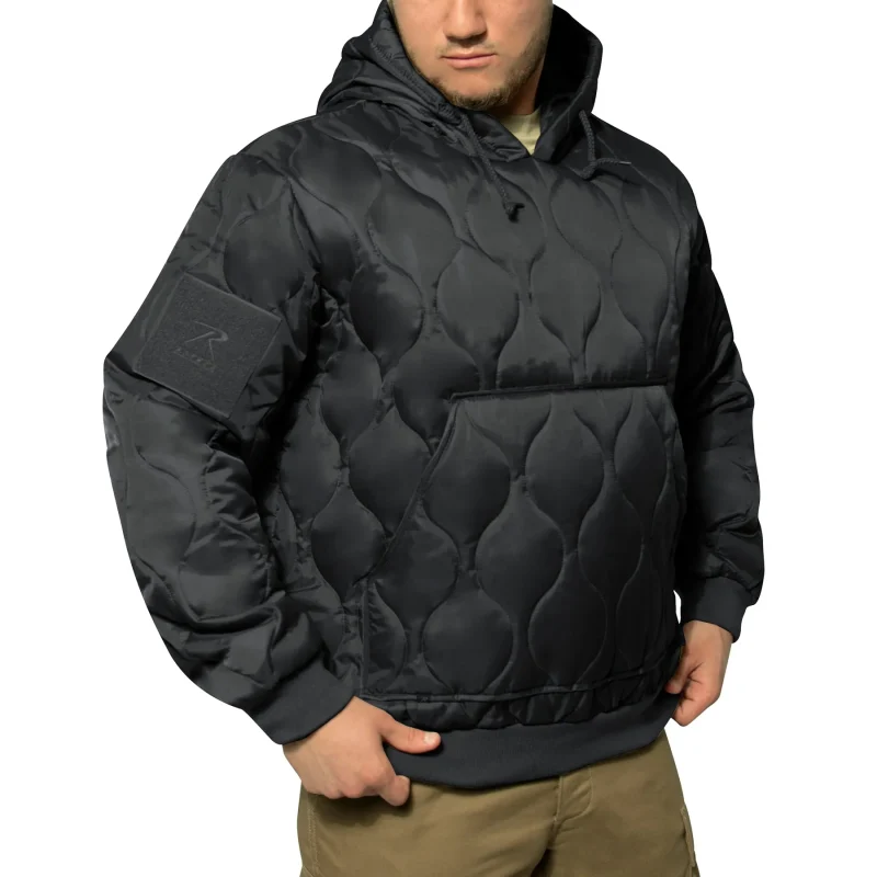 rothco quilted woobie hooded sweatshirt ultimate comfort