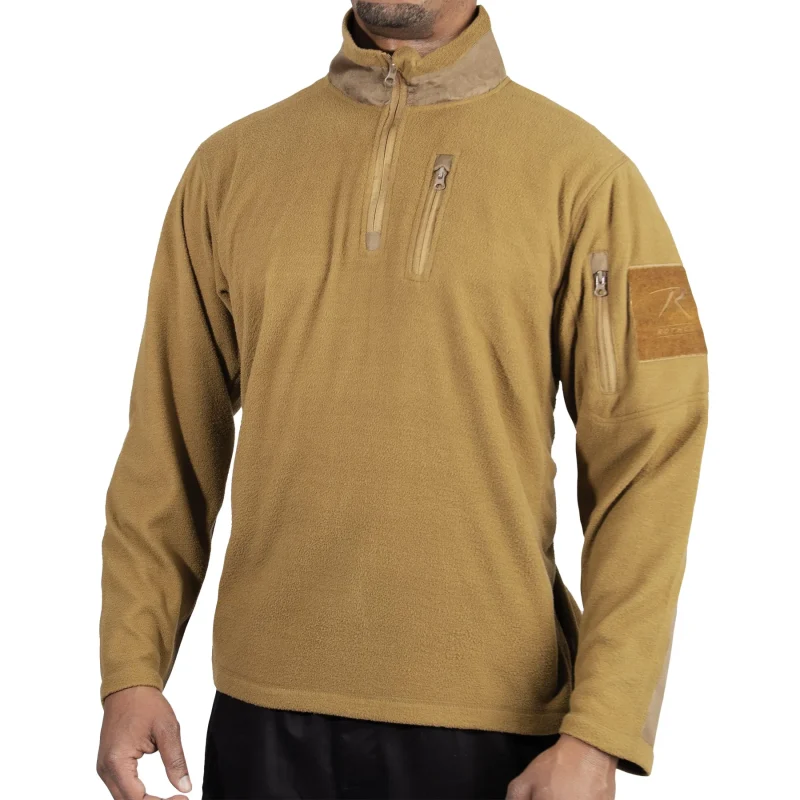 rothco soft fleece quarter zip pullover