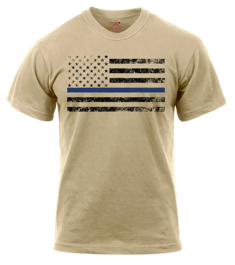 rothco thin blue line desert sand t shirt