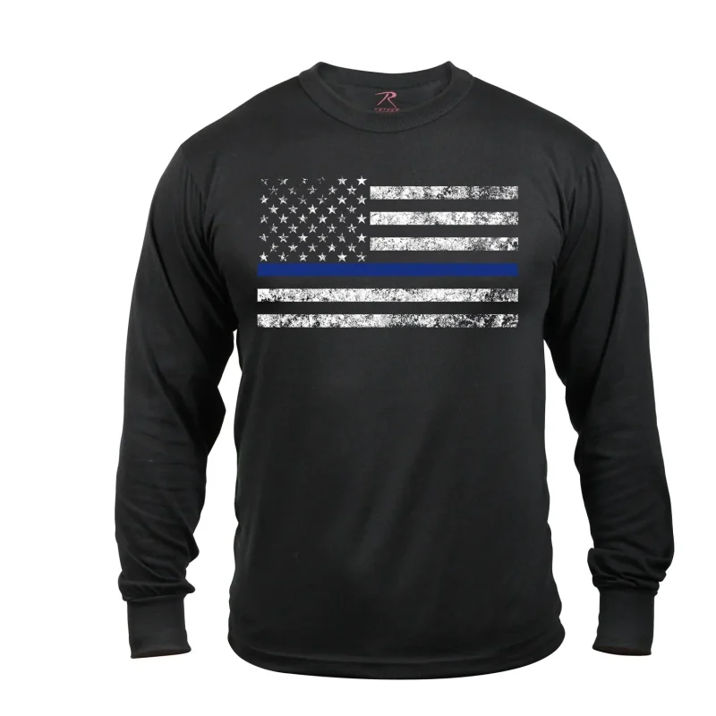 rothco thin blue line long sleeve tee