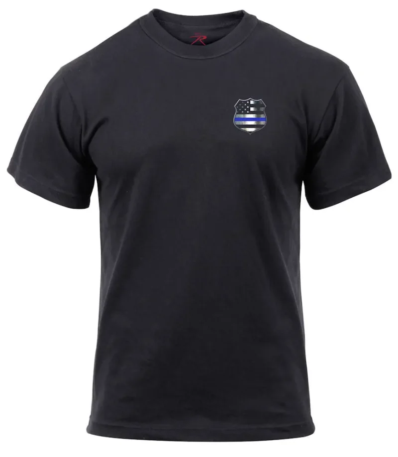 rothco thin blue line shield graphic t shirt