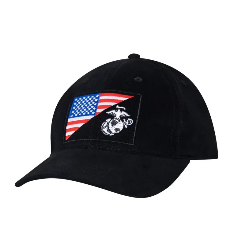 rothco usmc globe anchor us flag low profile cap