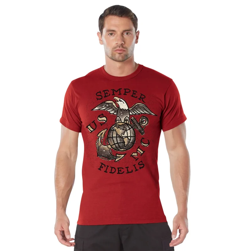 rothco usmc semper fidelis marine corps tee