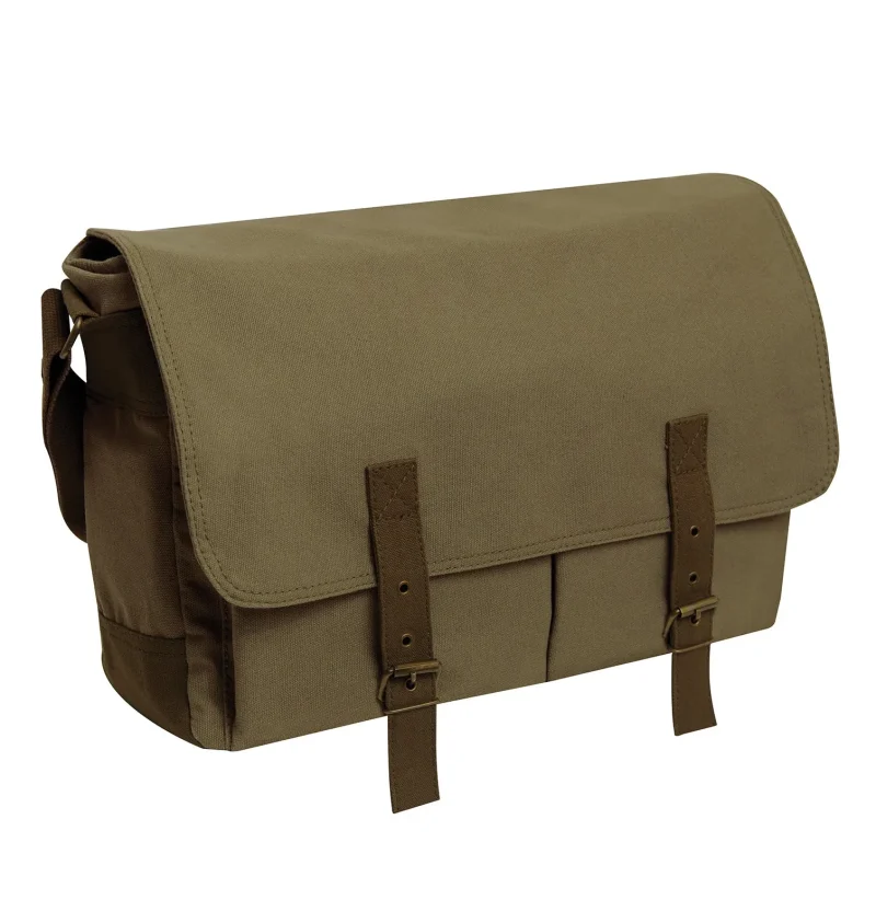 rothco vintage canvas messenger bag olive drab