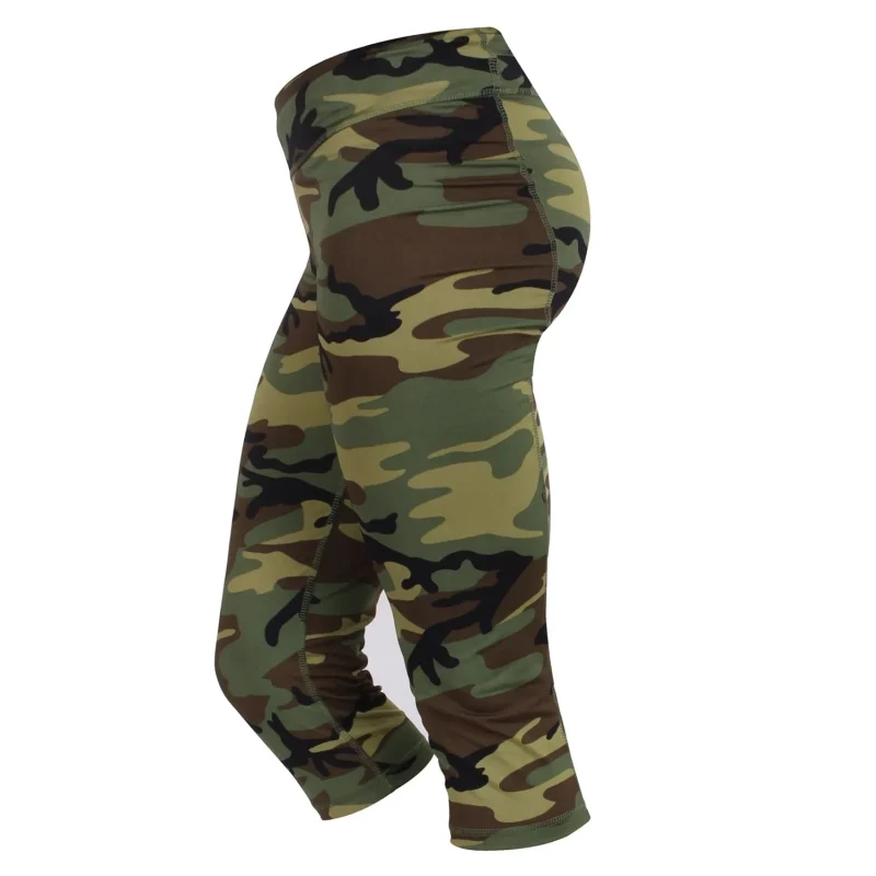 rothco women s camo performance workout capris