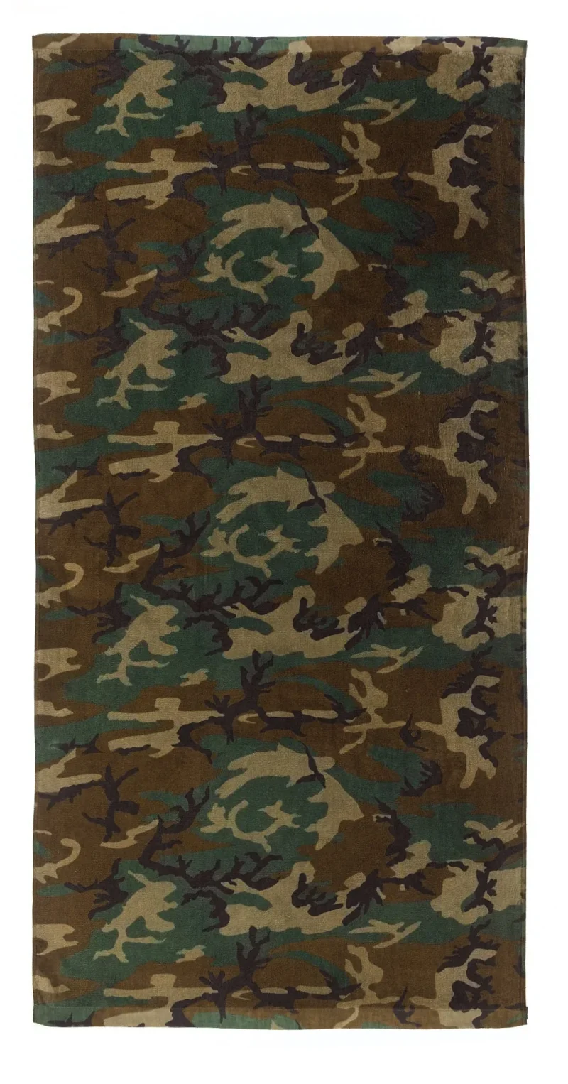 rothco woodland camo beach towel