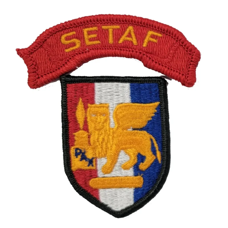 setaf southern european task force patch with scroll design