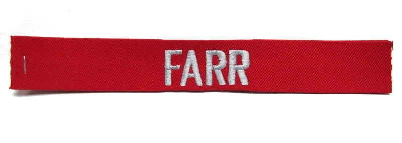 sew on red name tapes sturdy fabric scaled