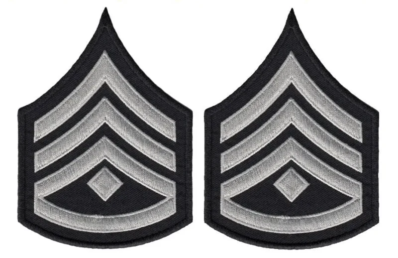 silver grey black lapd sergeant chevrons with rocker diamond