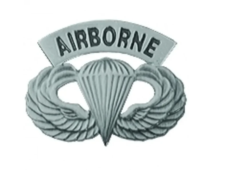 silver paratrooper pin small a b clearance