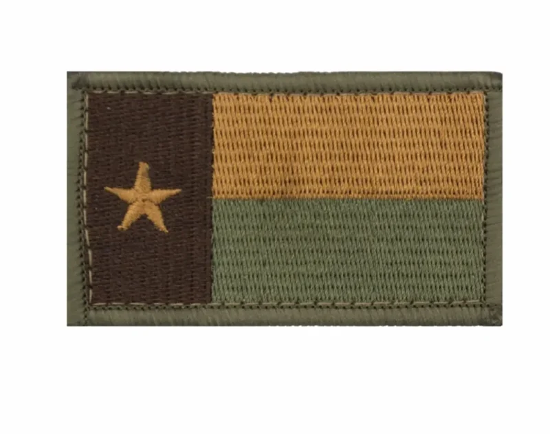 small multitan texas flag subdued morale patch