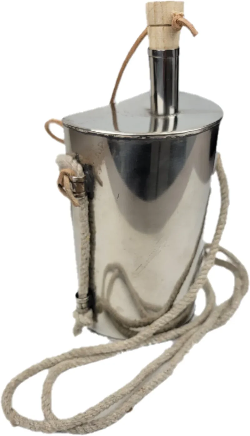 stainless steel civil war kidney canteen for reenactment