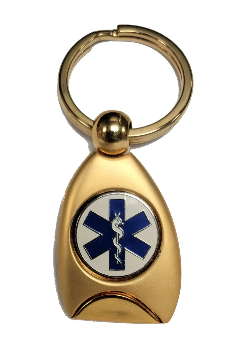 star of life medical key ring