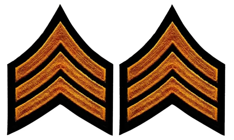 summer gold on black sergeant chevrons