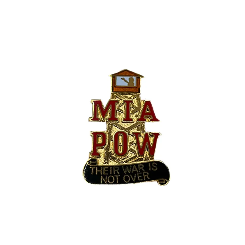 their war is not over mia pow metal pin last chance